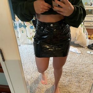 Topshop leather skirt